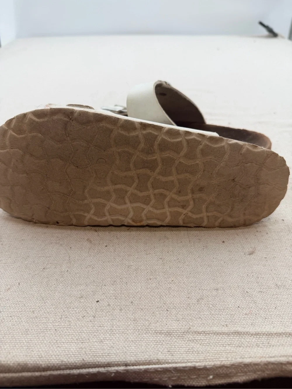 White Double-Buckle Women's Sandals